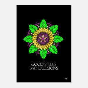 Good Spells Bad Decisions A3 Art Print – Witchy Gothic Wall Art | Master’s Edition Archival Paper | Alternative Home Décor
