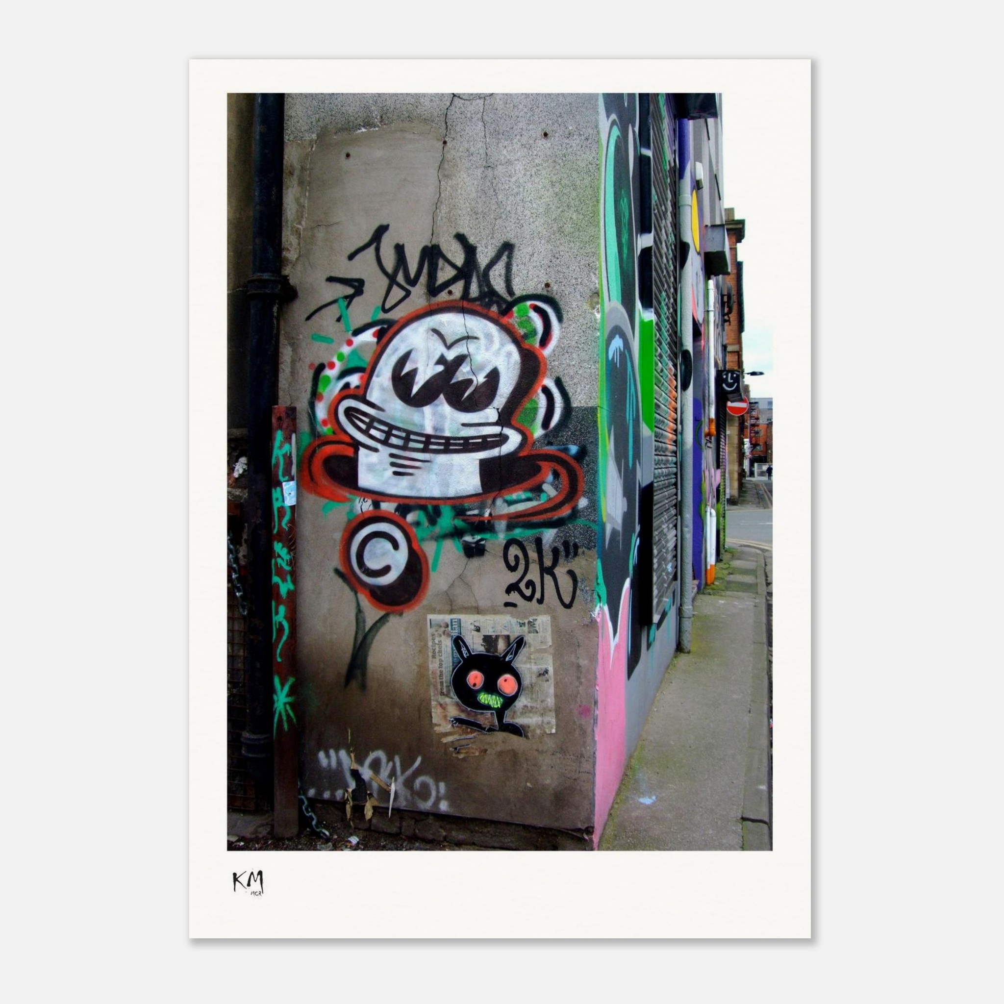 Manchester Street Art No. 06 – Urban Graffiti Wall A3 Art Print | Master’s Edition Archival Paper | Street Photography by KM-Designs MCR
